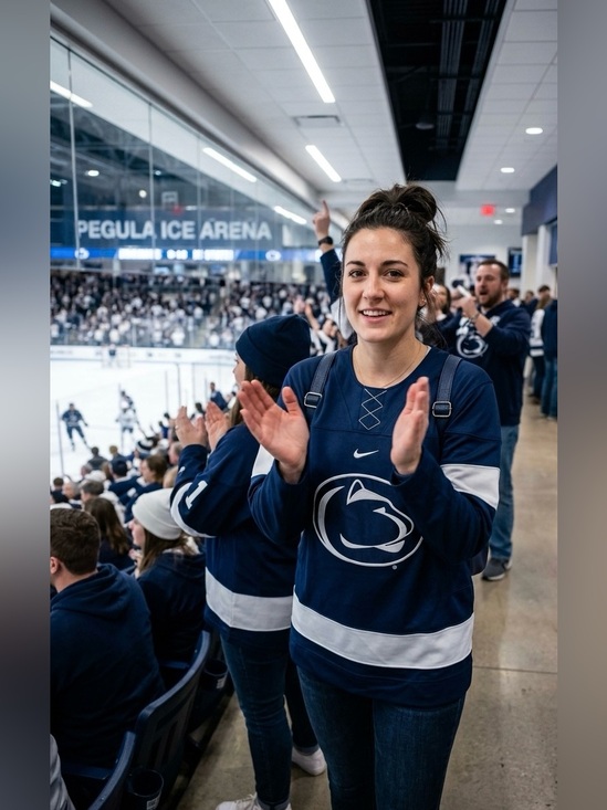 Nike Tops - Nike Penn State Nittany Lions Hockey Jersey Navy White Women Medium V Neck